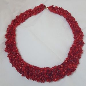 14k gold coral necklace